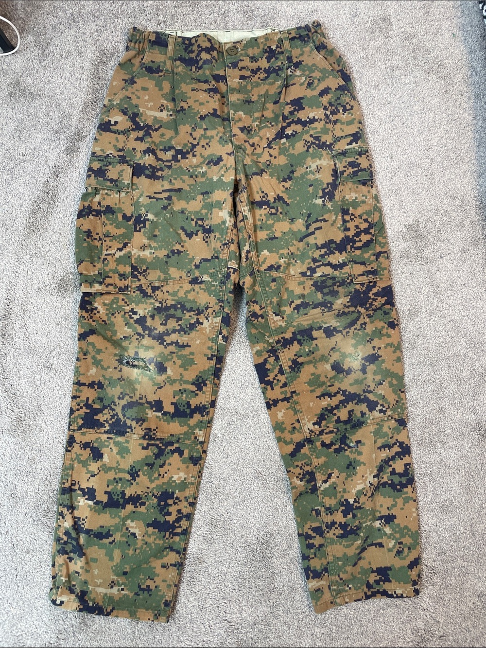 NATO Digital Woodland Camo Cargo Pants Size Small